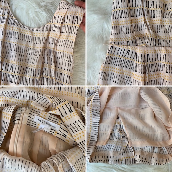 BCBGeneration Open V-Back Peach Multi Mini Dress - Picture 8 of 8